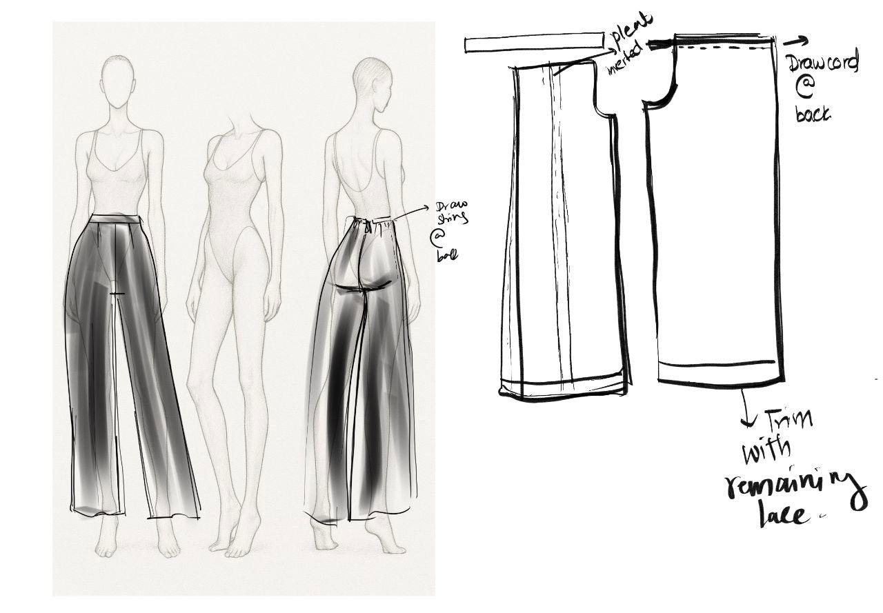 Wide Drawstring Trousers