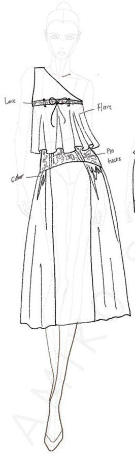 Asymmetrical Midi Dress