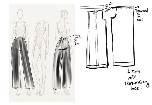 Wide Drawstring Trousers