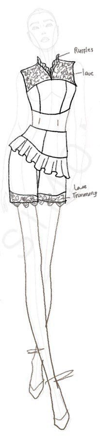 Two-Piece Ruffle Accent